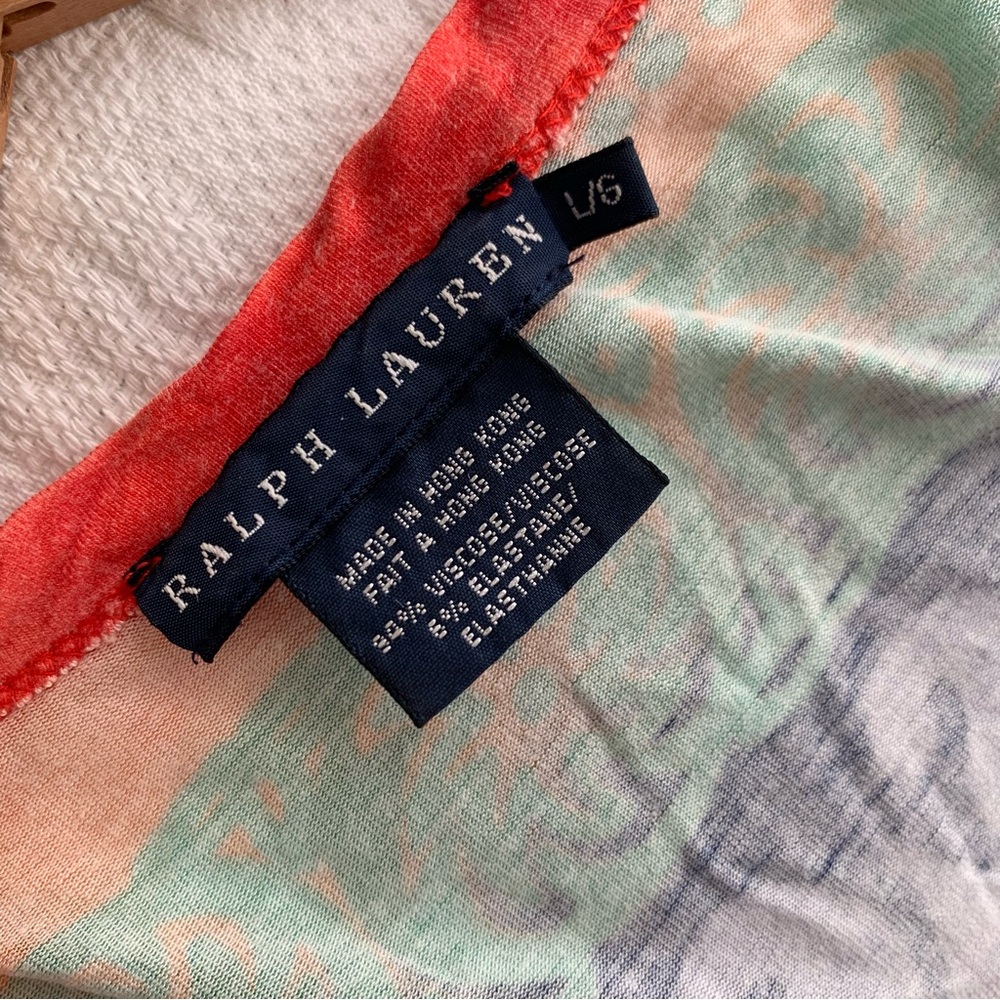 Ralph Lauren Orange Paisley Maxi Long Dress - Picture 6 of 6